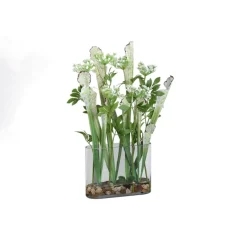 PTMD Groene planten in glazen vaas