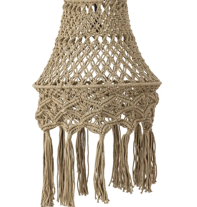 PTMD Hanglamp Milley Green cotton macrame