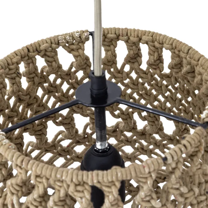 PTMD Hanglamp Milley Green cotton macrame