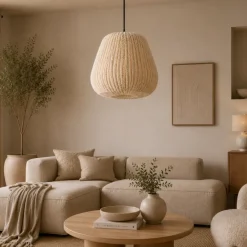 PTMD Hanglamp Tayma Creme Striped L