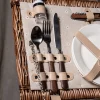 PTMD Kinzey Brown wilgen picknickmand voor 2 personen