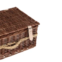 PTMD Kinzey Brown wilgen picknickmand voor 2 personen