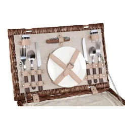 PTMD Kinzey Brown wilgen picknickmand voor 2 personen