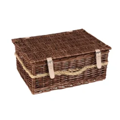 PTMD Kinzey Brown wilgen picknickmand voor 2 personen