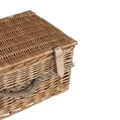 PTMD Kinzey Naturel wilgen picknickmand voor 2 personen