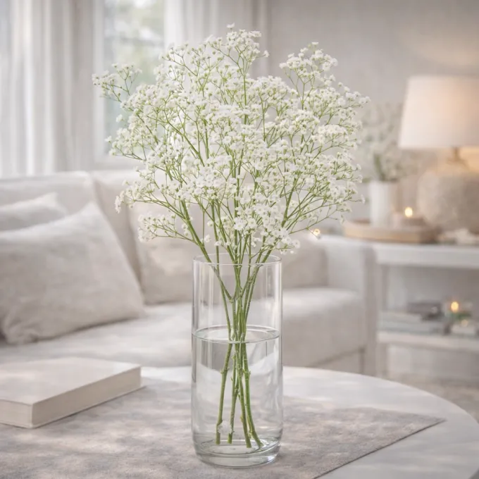 PTMD Kunsttak Bloem Wit baby spray