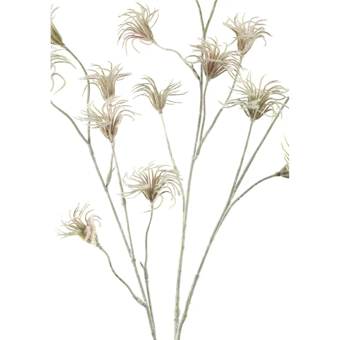 PTMD Kunsttak Garden Flower green clematis seed spray