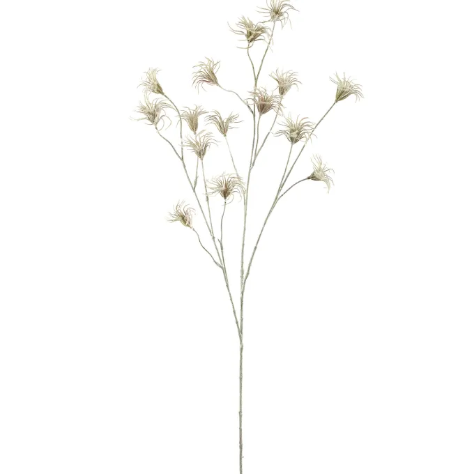PTMD Kunsttak Garden Flower green clematis seed spray