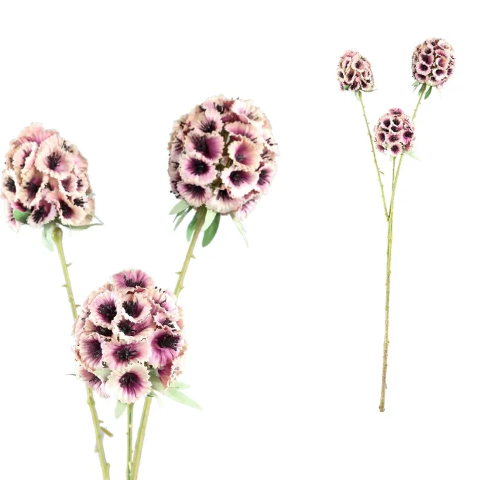 PTMD Kunsttak Garden Flower roze scabiosa