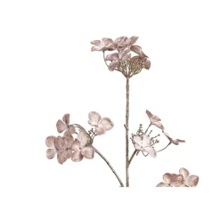 PTMD Kunsttak Hortensia Champagne fluweel tros