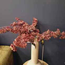 PTMD Kunsttak Leaves Plant metallic burgundy viburnum spray