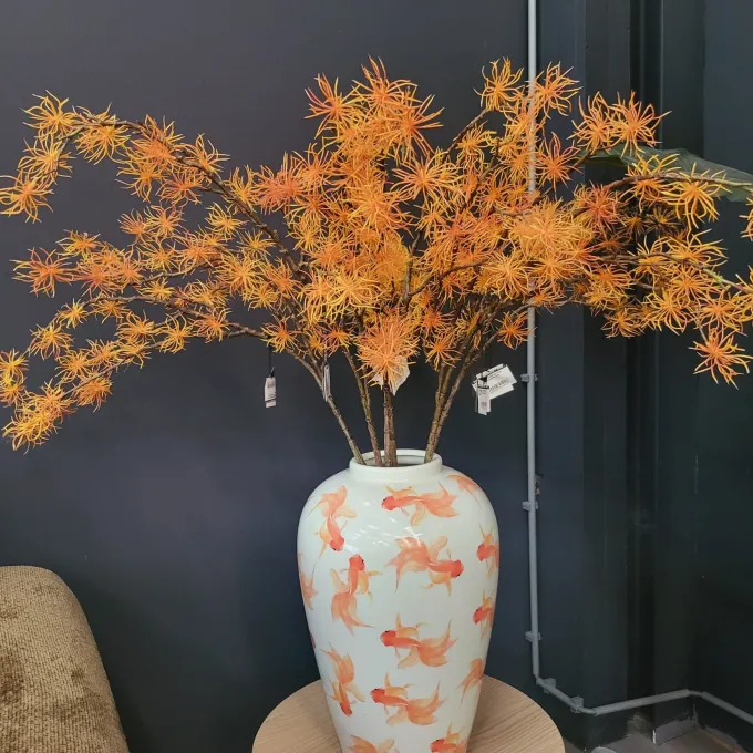 PTMD KunsttakTwig Plant hamamelis geel - oranje