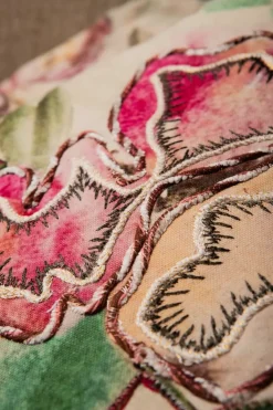 PTMD Kussen Ayumi Roze rechthoek katoen abstract