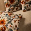 PTMD Kussen Helenor Naturel rechthoek met bloemen