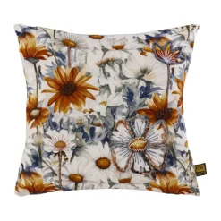 PTMD Kussen Helenor Naturel vierkant met bloemen