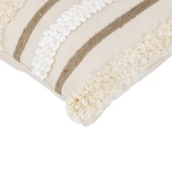 PTMD Kussen Rashel Creme vierkant katoen