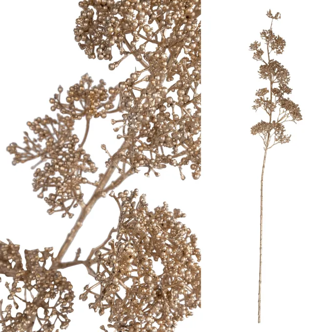 PTMD Leaves Plant metallic goud - Luxe kunstplant in goud