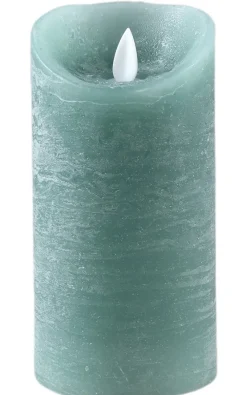 PTMD LED Licht Kaars groen blauw met beweegbare vlam M