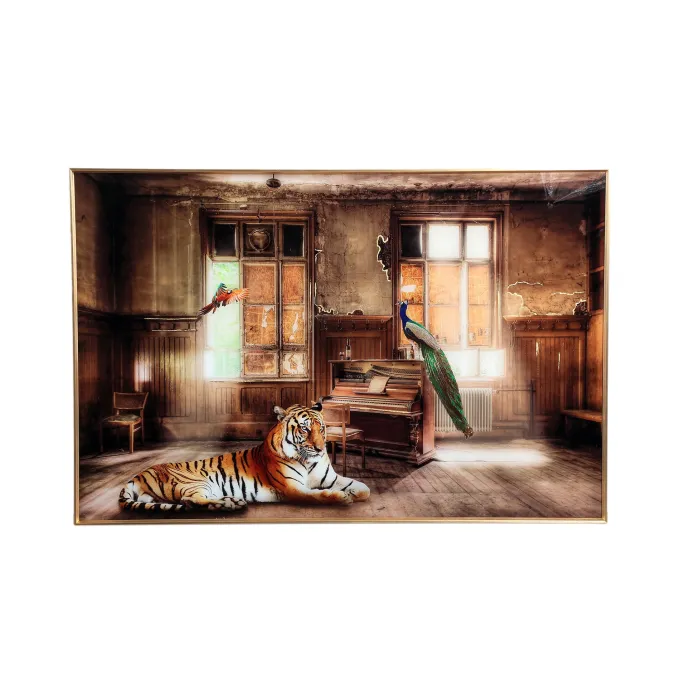 PTMD Melani Glass schilderij verlaten huis