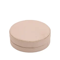 PTMD Onderzetter Delcia Beige vegan leer Set van 6