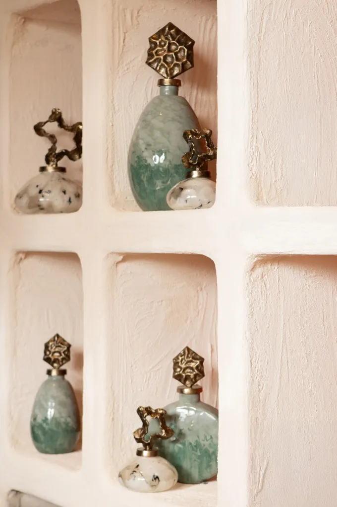 PTMD Ornament Maryan Parelvormig met aluminium deksel S