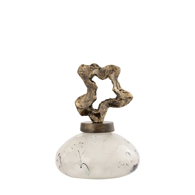 PTMD Ornament Maryan Parelvormig met aluminium deksel S