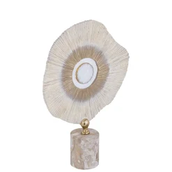 PTMD Ornament Rella Beige gegoten aluminium met marmer L