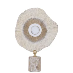 PTMD Ornament Rella Beige gegoten aluminium met marmer L