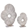 PTMD Ornament Vija Beige gegoten aluminium organisch S