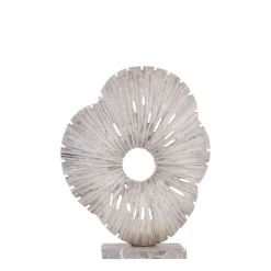 PTMD Ornament Vija Beige gegoten aluminium organisch S