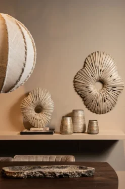 PTMD Ornament Vija Beige gegoten aluminium organisch S