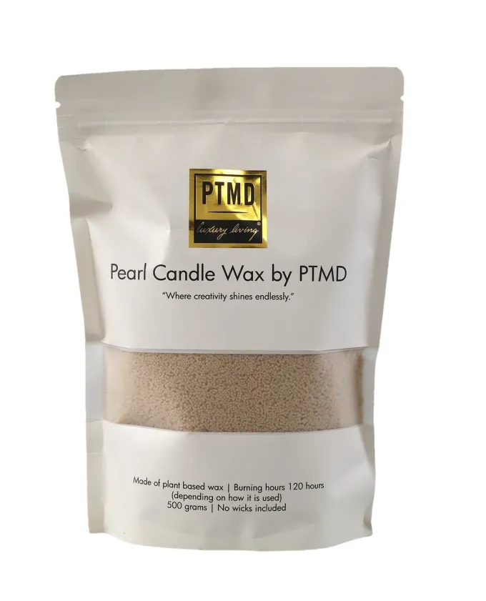 PTMD Pearl Candle Wax 500 gram beige + Candle Wax wick box