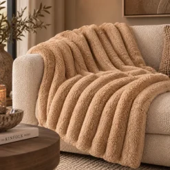PTMD Plaid Hadi Beige Geribbeld