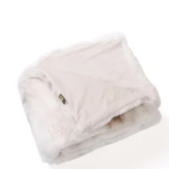 PTMD Plaid Linde Offwhite faux fur in giftbox