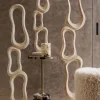 PTMD Poef Hair Beige Rond