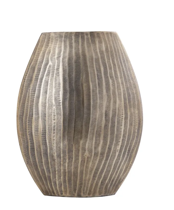 PTMD Pot Jowad Antique Gold alu sheet pot rib hoog ovaal S