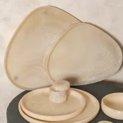 PTMD PTMD Dienblad Damiel Wit Organisch Klein