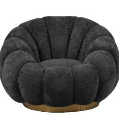 PTMD PTMD Fauteuil Daisy Euphoria Antraciet - Draaibare Luxe Stoel