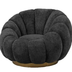 PTMD PTMD Fauteuil Daisy Euphoria Antraciet - Draaibare Luxe Stoel
