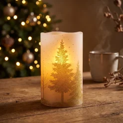 PTMD PTMD LED Licht Kaars Goud Tree met Beweegbare Vlam Maat M