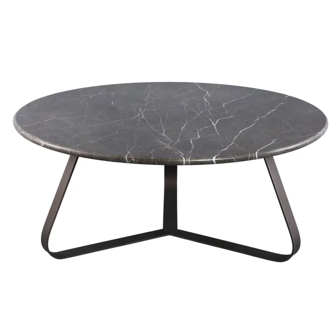 PTMD Salontafel Kae Marmer donkerbruin rond L