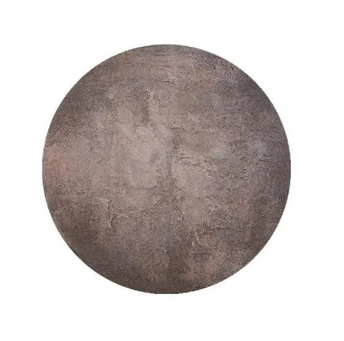 PTMD Schilderij Kemp Brown canvas rough round S - Ø 90 cm