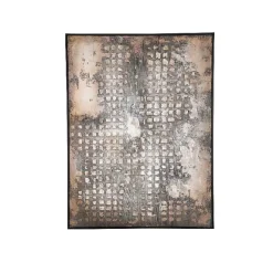 PTMD Schilderij Pathe Brown canvas rough pattern rechthoek