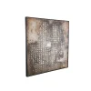 PTMD Schilderij Pathe Brown canvas rough pattern vierkant - 122,50 cm