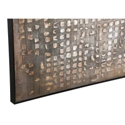PTMD Schilderij Pathe Brown canvas rough pattern vierkant - 122,50 cm