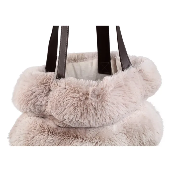 PTMD Schoudertas Divvo Beige met brede rib