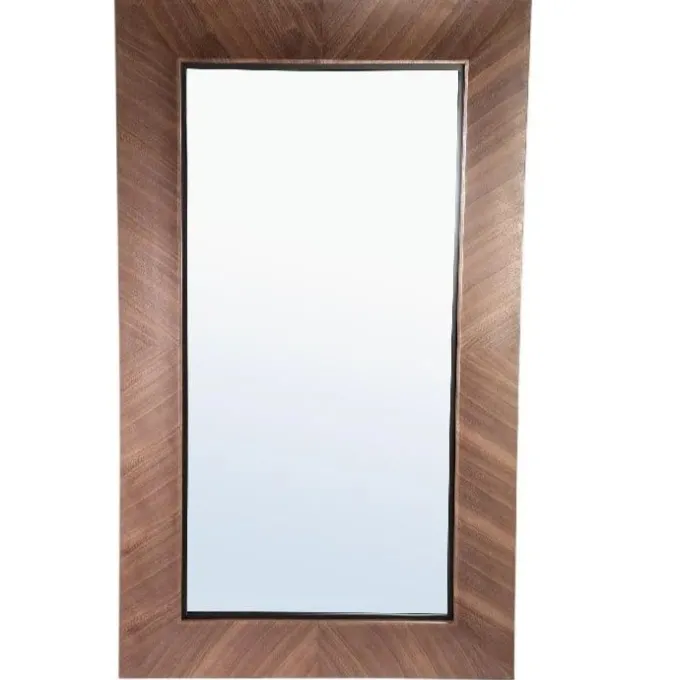 PTMD Spiegel Gezzy Natural wooden curl frame rechthoek - 186 cm hoog