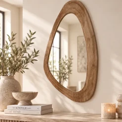 PTMD Spiegel Santin Natural mango wood organic triangle