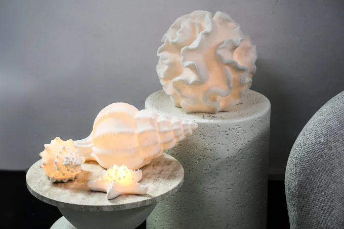 PTMD Tafellamp Graeme Wit Zeester sea star shaped LED lamp S