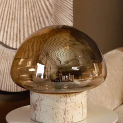 PTMD Tafellamp Jobani Beige marmer met glas L